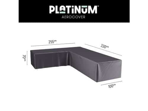 Platinum AeroCover - Loungebankhoes L-vorm - 330x255x100xH70cm Links - Ademend