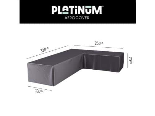 Platinum AeroCover - Loungebankhoes L-vorm - 330x255x100xH70cm Rechts - Ademend