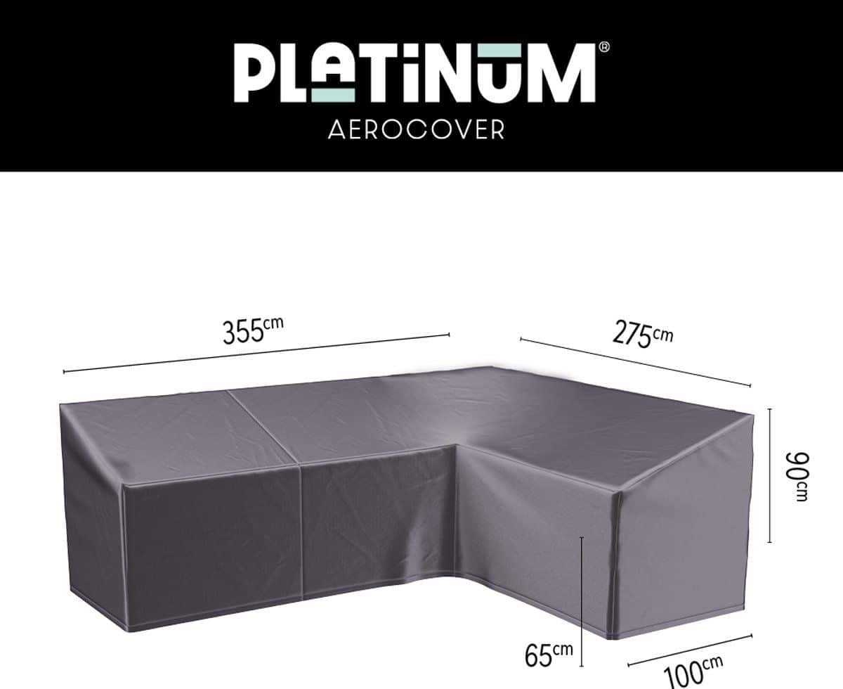 platinum aerocover loungebankhoes l vorm 355x275x100xh65/90cm rechts ademend