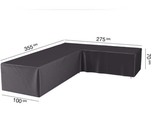 Platinum AeroCover - Loungebankhoes L-vorm - 355x275x100xH70 Rechts - Ademend