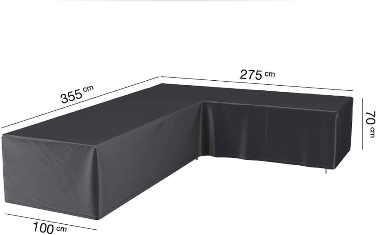 platinum aerocover loungebankhoes l vorm 355x275x100xh70 rechts ademend