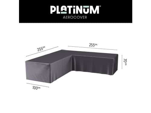 Platinum AeroCover - Loungebankhoes L-vorm Trapezium - 270x270x100xH70cm - Ademend