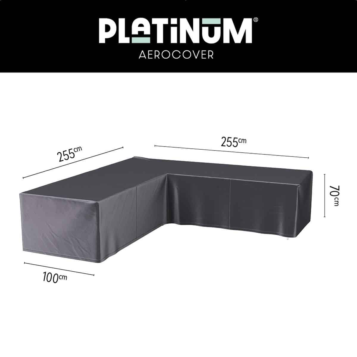 platinum aerocover loungebankhoes l vorm trapezium 270x270x100xh70cm ademend