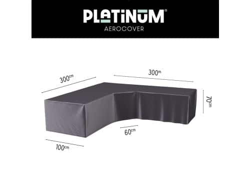 Platinum AeroCover - Loungebankhoes L-vorm Trapezium - 300x300x100xH70cm - Ademend