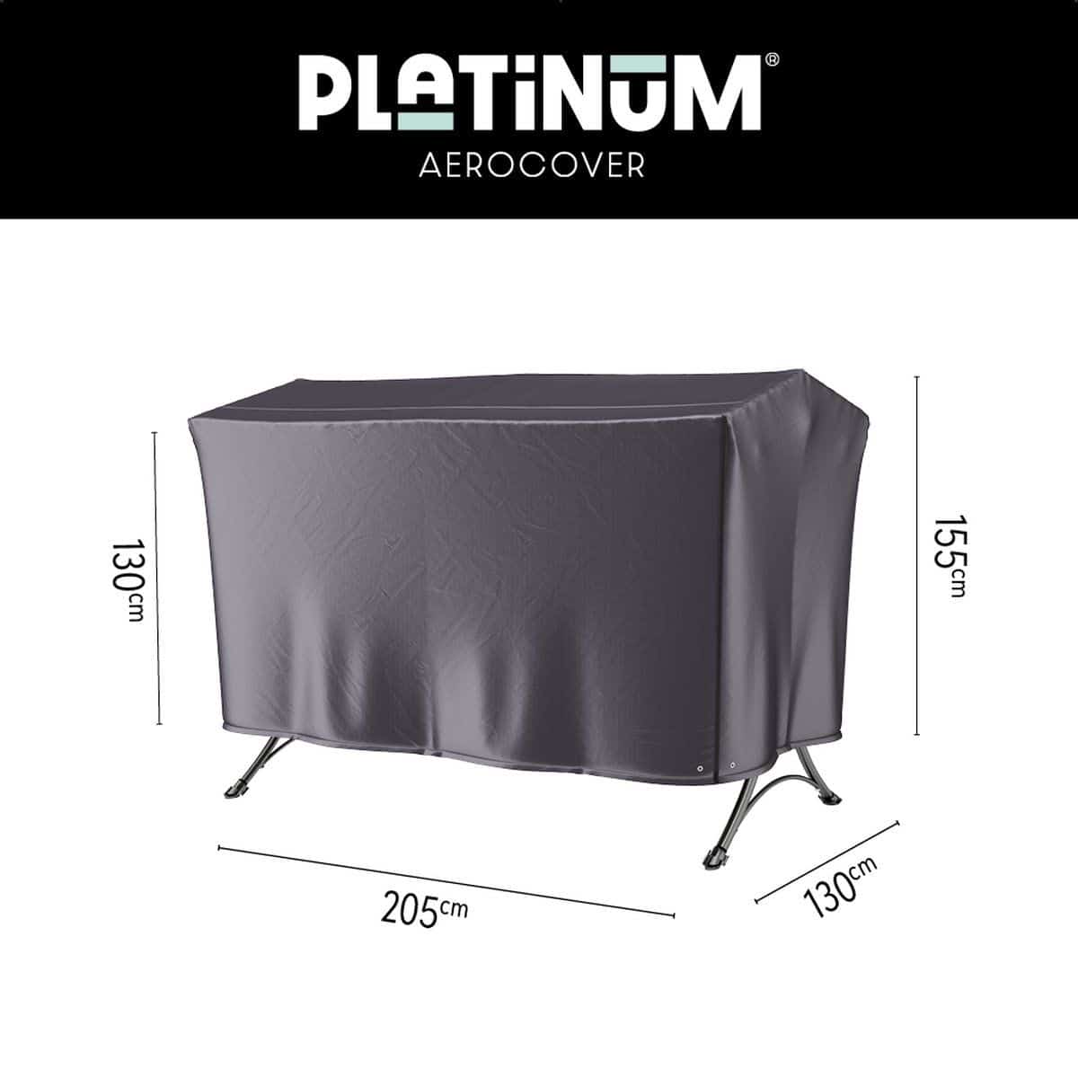 platinum aerocover schommelbankhoes 205x130xh130/155cm ademend waterproof