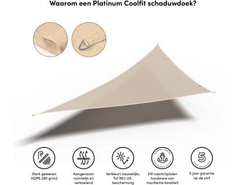 Platinum Sun & Shade - Coolfit - Schaduwdoek - Driehoek