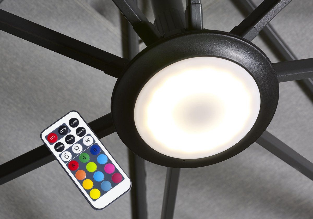 platinum sun & shade zweefparasol parasollicht led multi
