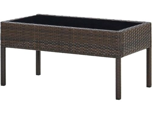 Polyrattan tuintafel - Balkontafel bijzettafel - Buiten genieten - Onderhoudsvrij