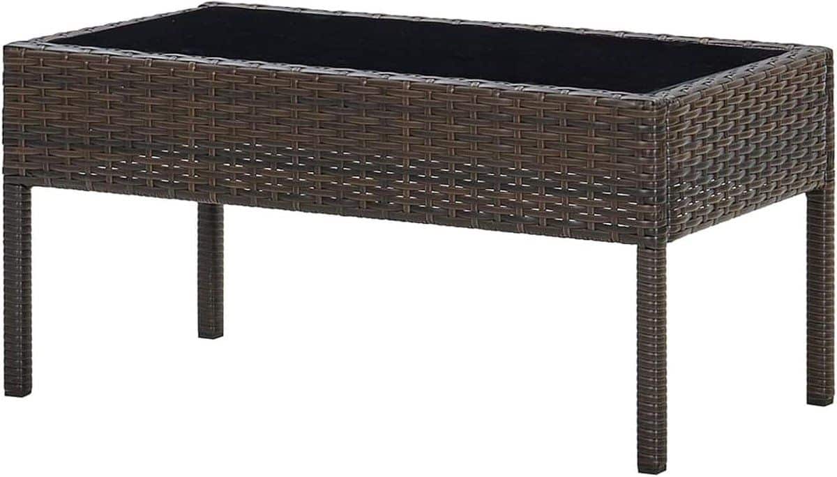 polyrattan tuintafel balkontafel bijzettafel buiten genieten onderhoudsvrij