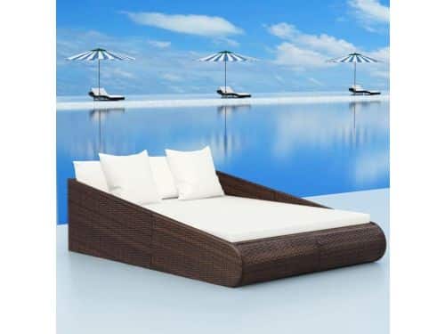 Polyrotan Zonnebed XXL 2-Persoons - 201 x 139 x 58