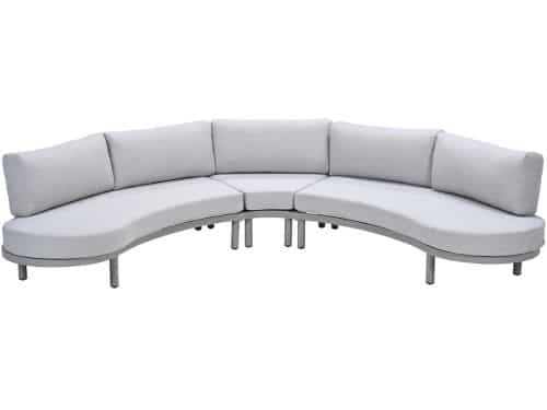 Potenza aluminium loungeset - taupe - valley sand