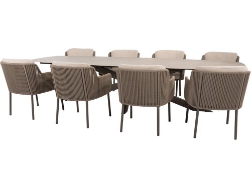 Prado Bernini dining tuinset 300x110xH75 cm 9 delig keramiek terre