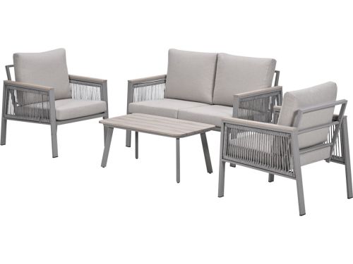 Preci aluminium loungeset - taupe - desert sand