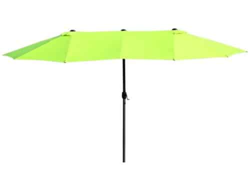 Premium Dubbele Parasol - Ovale Tuinparasol met Handslinger - Stokparasol