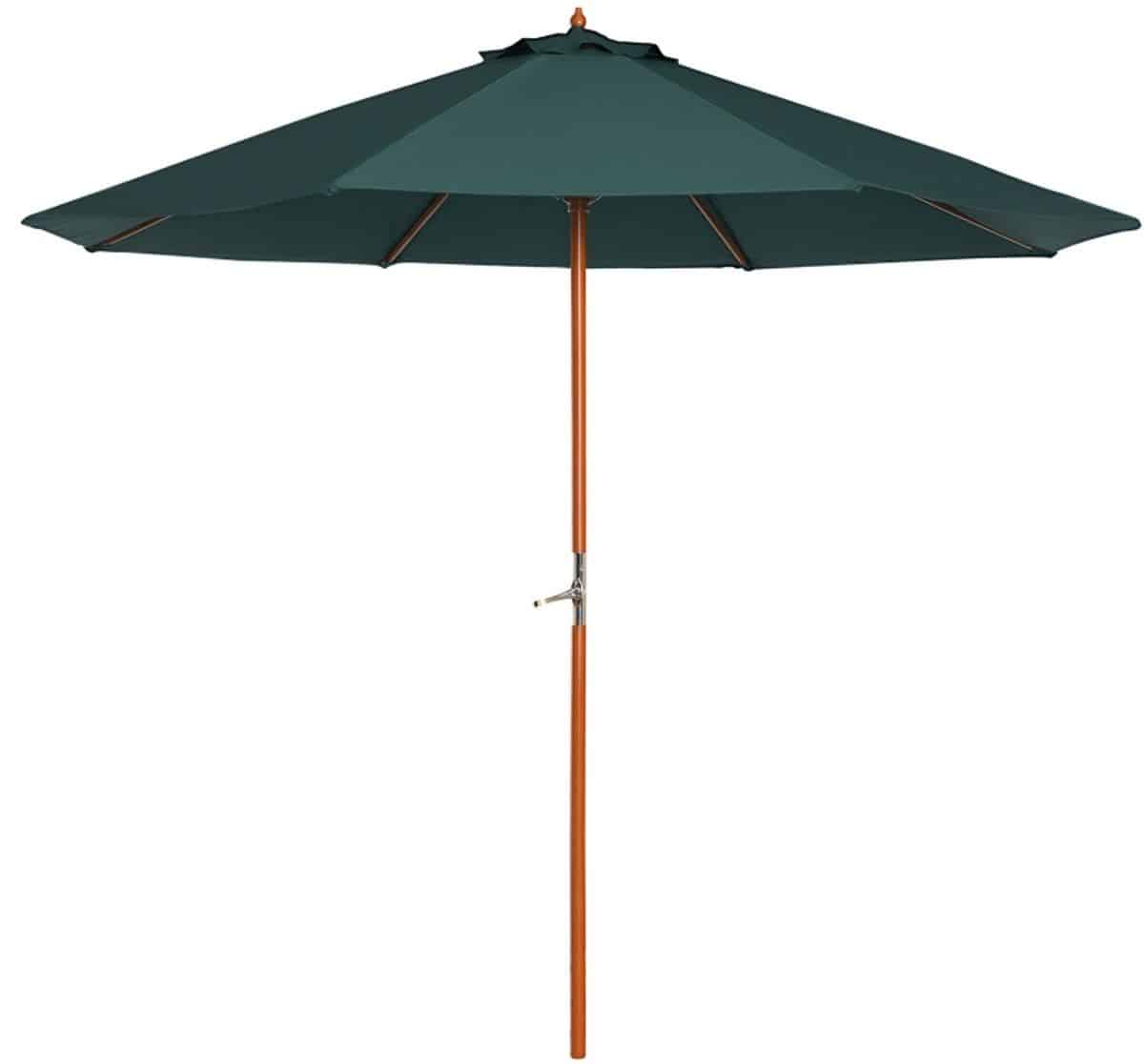 premium houten parasol tuinparasol stokparasol met handslinger