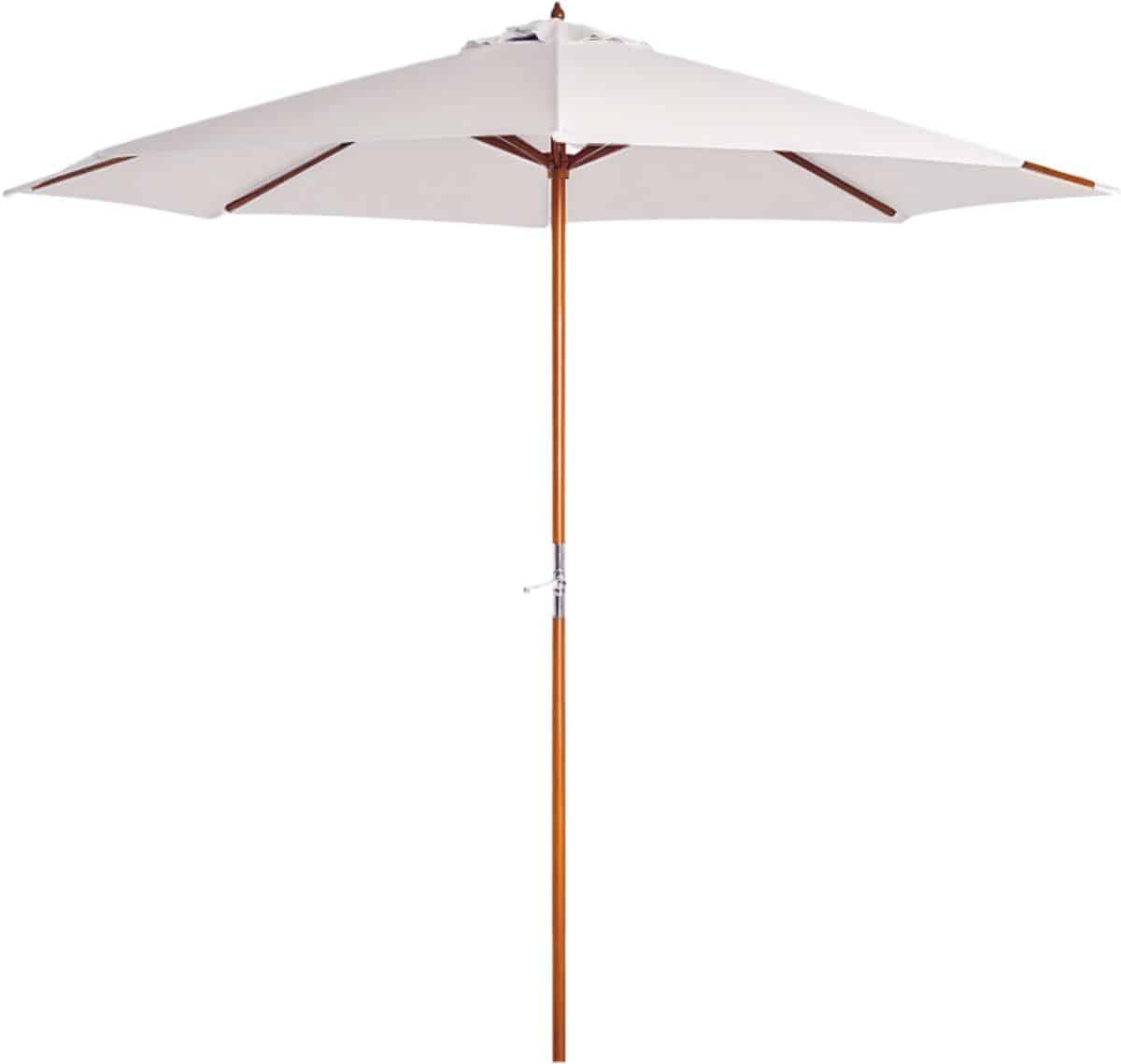 premium houten parasol tuinparasol stokparasol Ø2,7 x