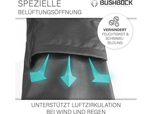 Premium parasolhoes met ventilatieopeningen en speciale coating voor ronde en
