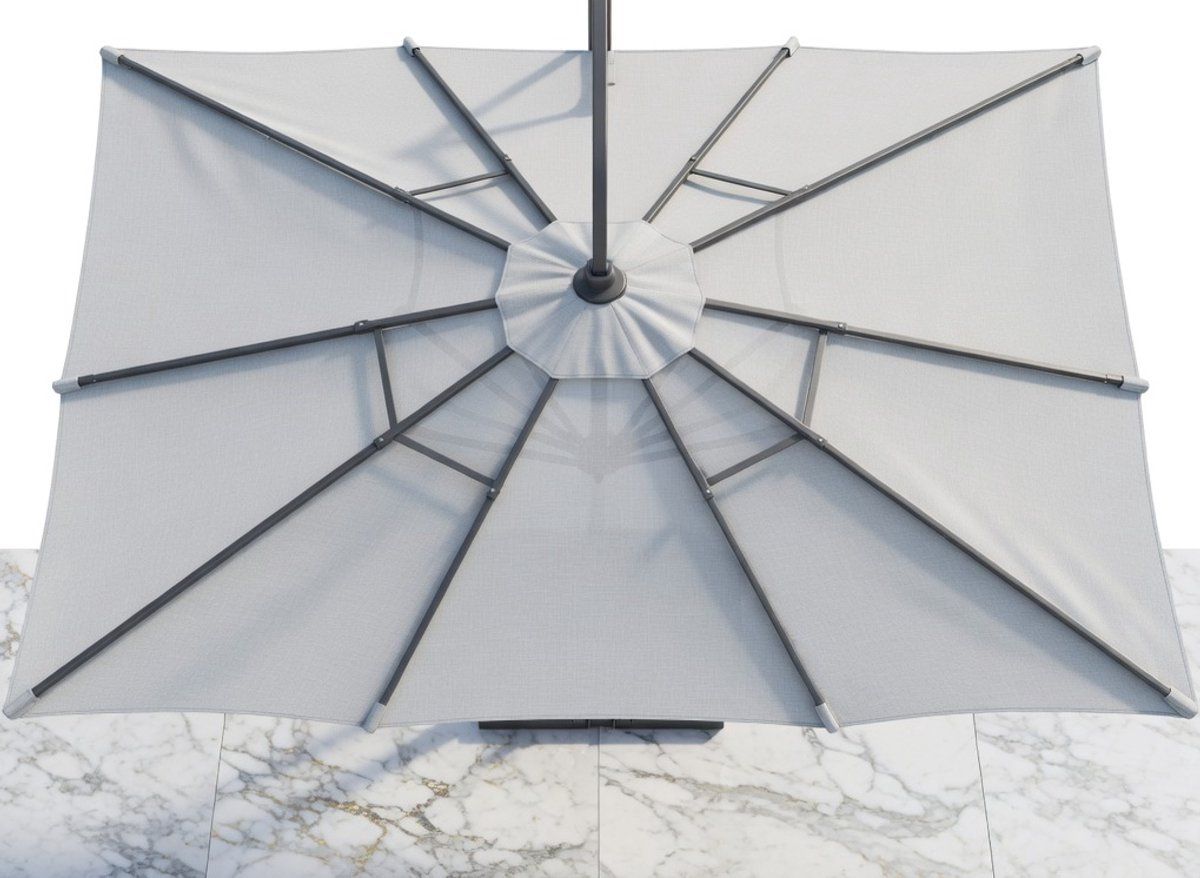 premium zweefparasol 300 cm grijs cm