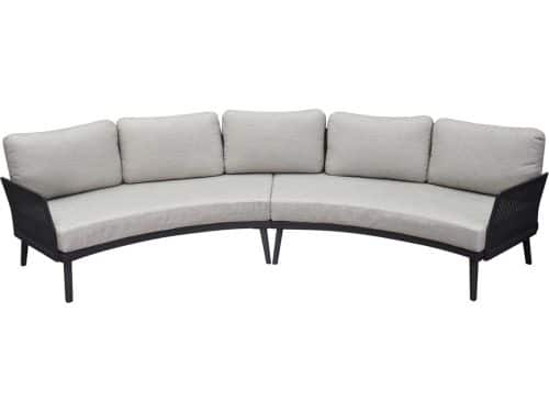 Primitivo hoek loungeset 2 delig antraciet aluminium