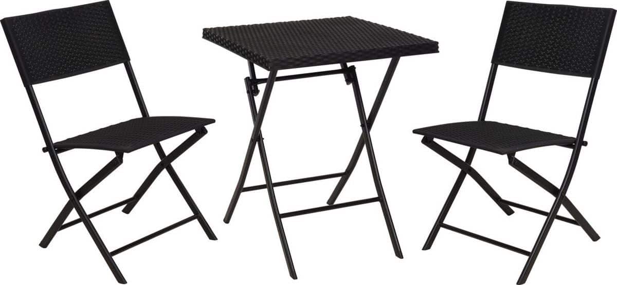 progarden 3 delige bistroset wickerpatroon