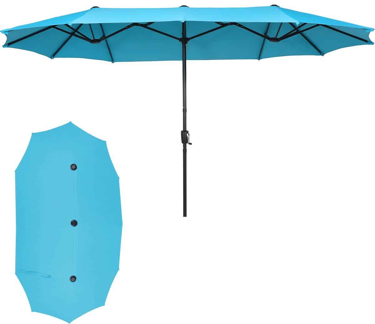 puluomis dubbele parasol 400x200cm stokparasols uv50+