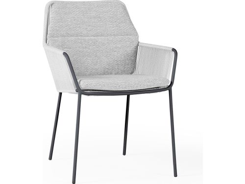 Punta dining tuinstoel naturel mixed weave camel sand SUNS