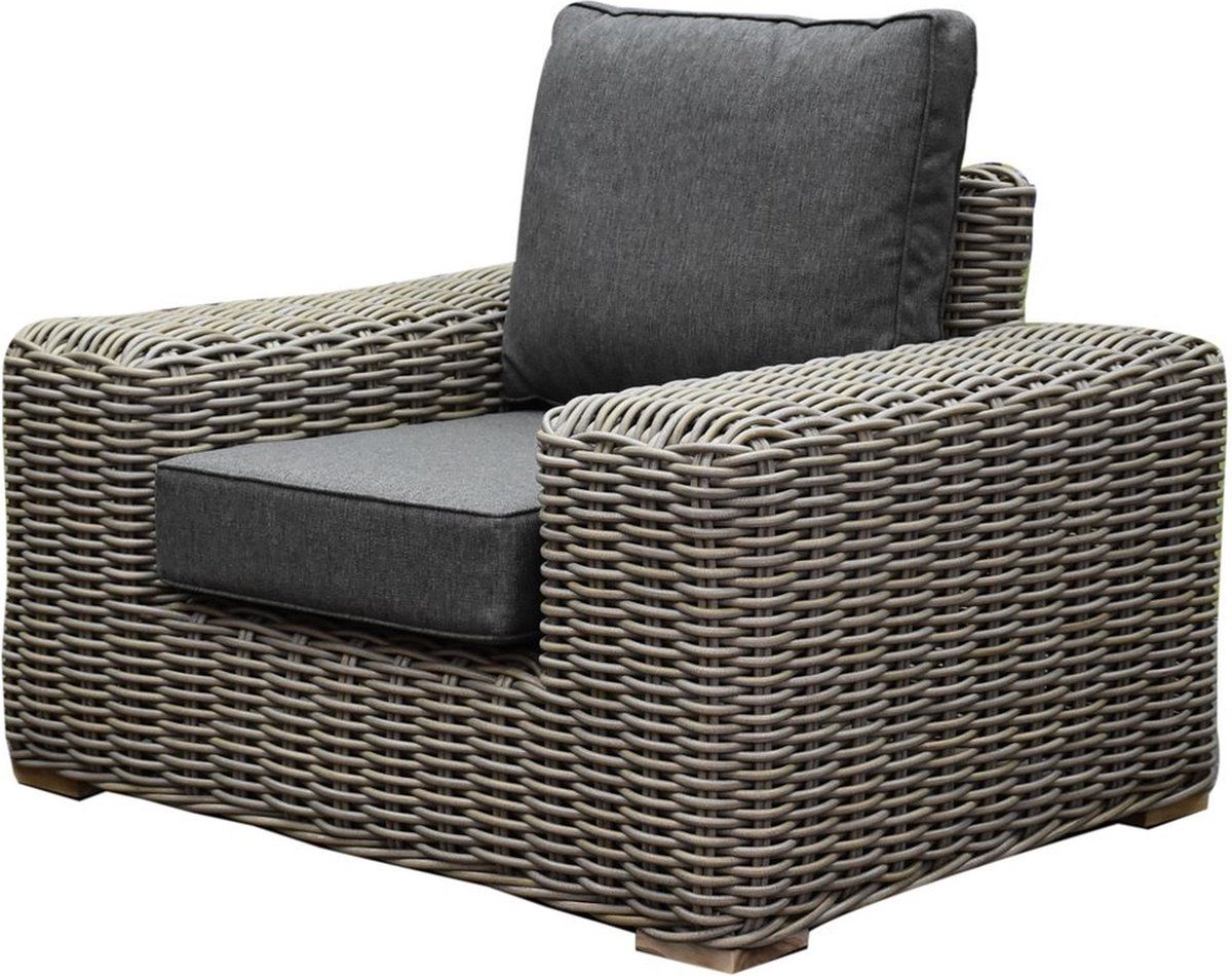 queen lounge tuinstoel olefin grijs