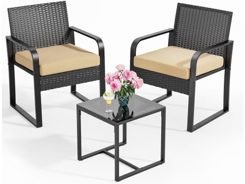 Rattan Tuinmeubels Set voor 2 Personen - Lounge Balkonset voor