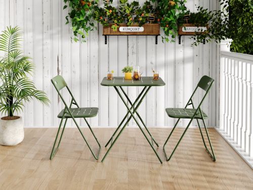 Re-purelife® inklapbare 3-delige bistroset voor tuin en balkon