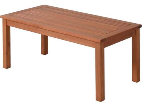 Rechthoekige Bijzettafel van Eucalyptushout 90 x 44 cm
