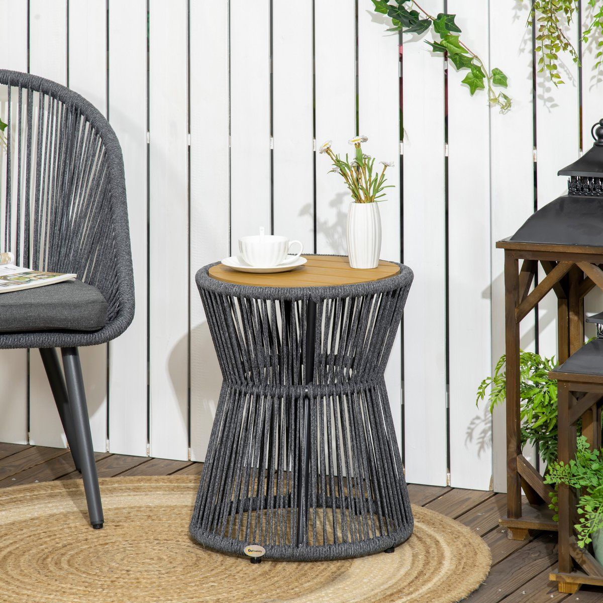 redom boho bijzettafel verstelbare poten aluminium en pe
