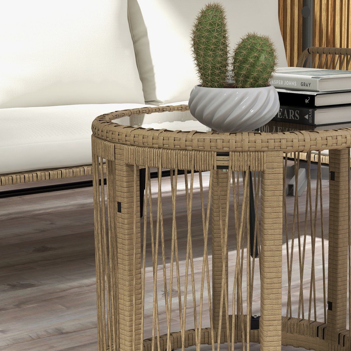 redom rattan tuinmeubelset 3 delig ligbed en 2 zitsbank met