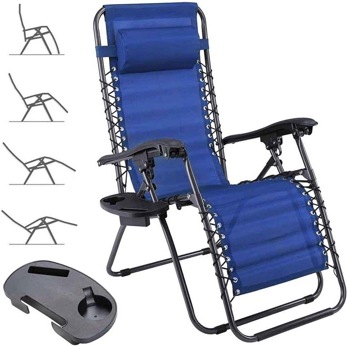 relaxstoel lounger tuinstoel buiten ontspannen met afneembaar