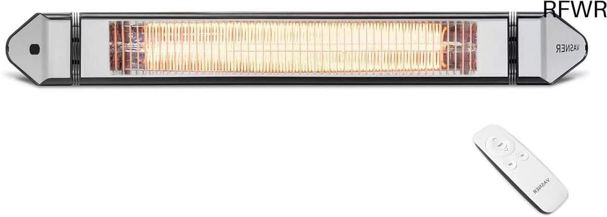 rfwr® infrarood elektrische warmtestraler met afstandsbediening 2500w voor binnen