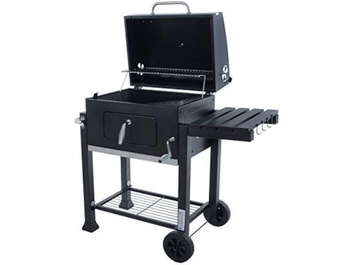 RhinoGrill ProMove Houtskool Barbecue Grillwagen met Wielen, Thermometer