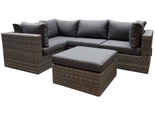 Rio hoek loungeset 5-delig antraciet