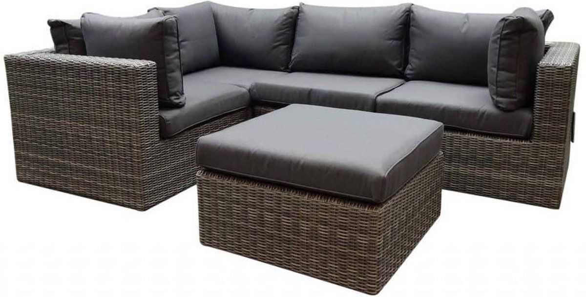 rio hoek loungeset 5 delig antraciet