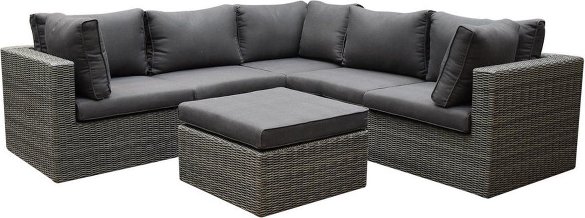 rio hoek loungeset 6 delig antraciet wicker