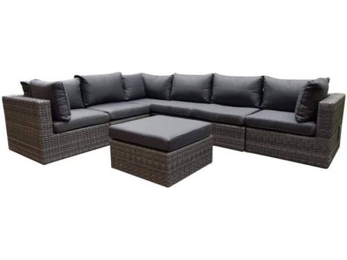 Rio hoek loungeset 7-delig antraciet