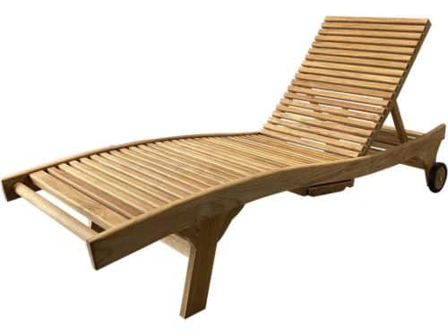 Rio ligbed 200x65xH40cm teak verstelbaar