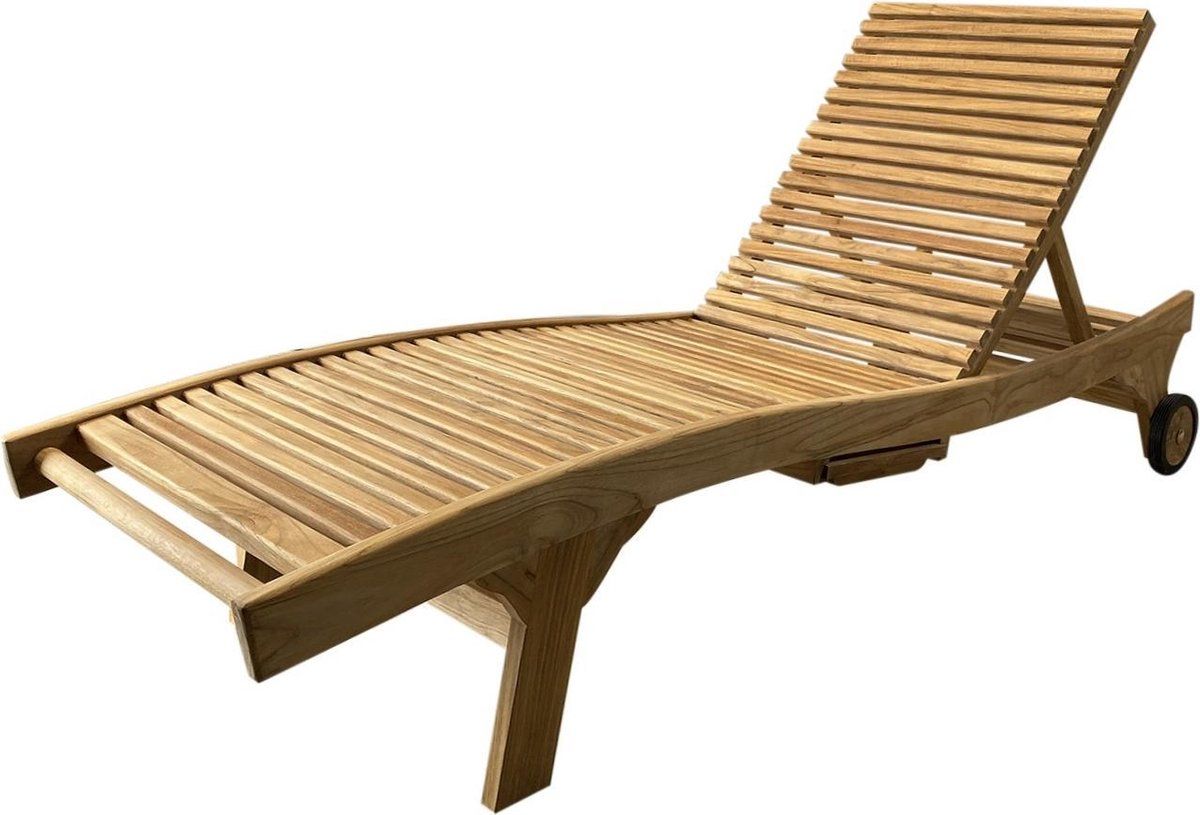 rio ligbed 200x65xh40cm teak verstelbaar