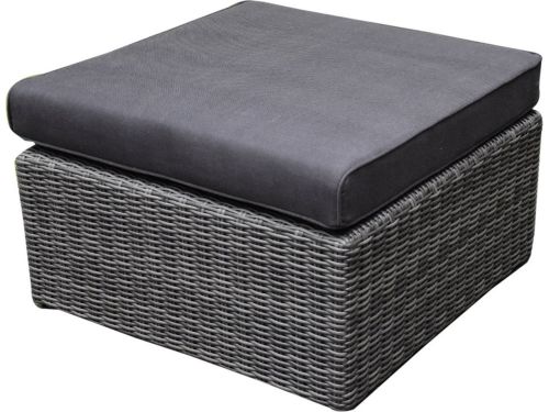 Rio voetenbank antraciet72x72xH 31 cm
