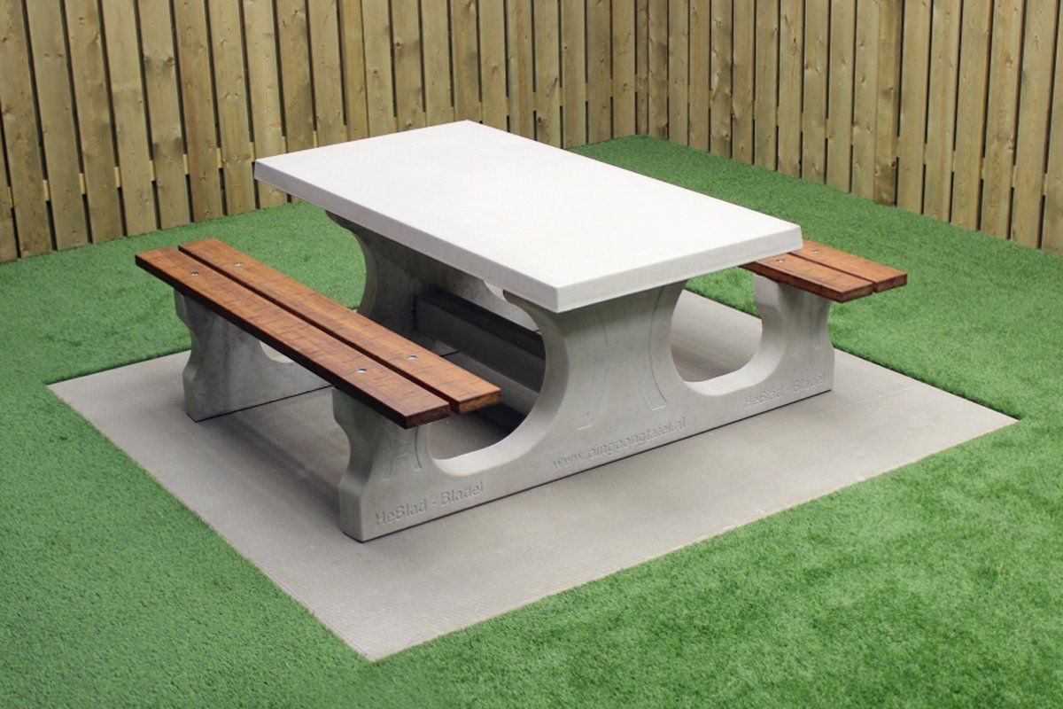 rockwood® betonnen picknickset deluxe 1.80m