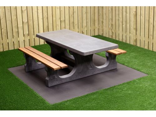 Rockwood® Betonnen Picknickset DeLuxe Antraciet Rolstoeltoegankelijk 2.10m