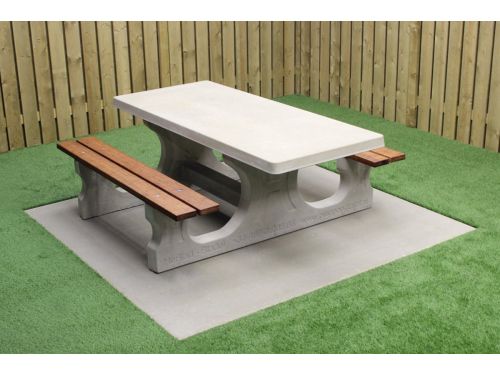 Rockwood® Betonnen Picknickset DeLuxe Rolstoeltoegankelijk 2.10m
