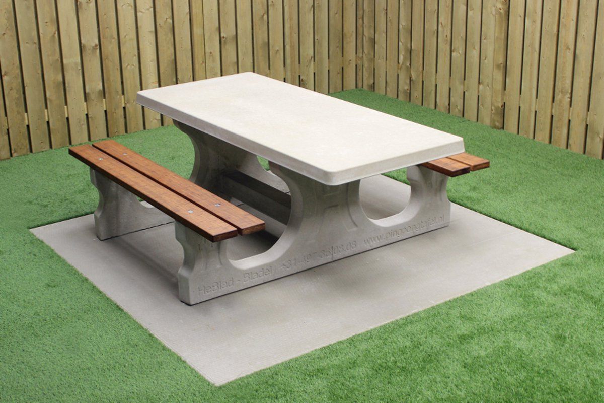 rockwood® betonnen picknickset deluxe rolstoeltoegankelijk 2.10m