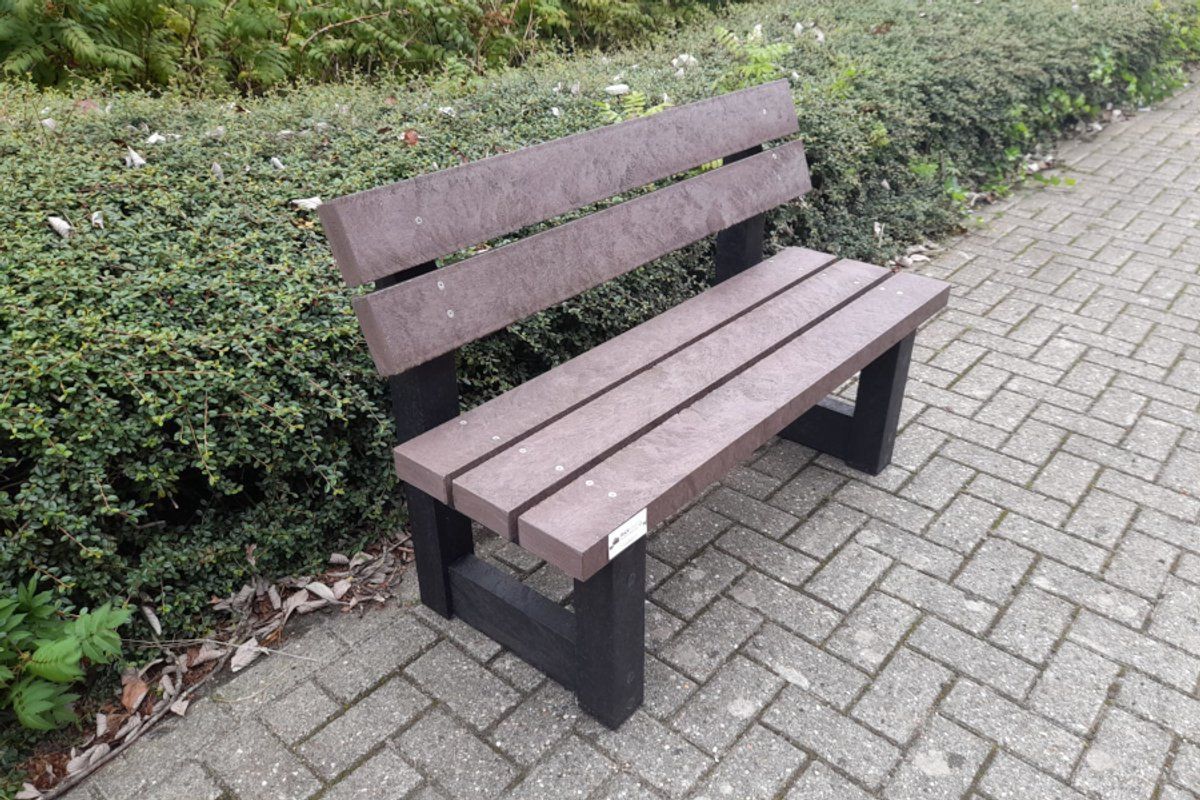 rockwood® parkbank lounge zwaar kunststof quartz brown 5cm dik