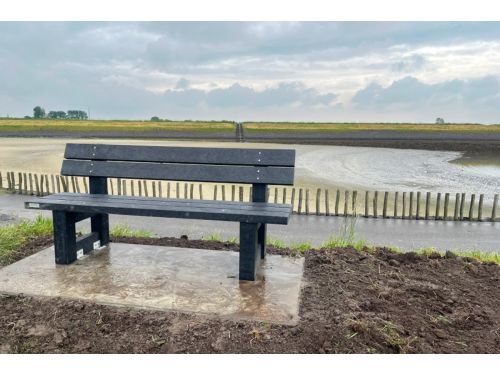 Rockwood® Parkbank Lounge Zwaar Kunststof - Ural Black 5cm dik