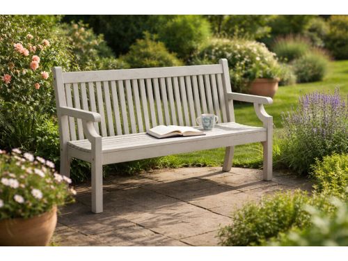 Rockwood® Parkbank Sandwick Kunststof - Stone Grey 1.90m 1.90m