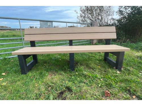 Rockwood® Parkbank Woodblend Zwaar Kunststof - Egyptian Stone (85kg) 5cm